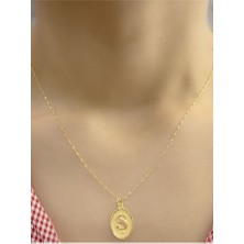 14 Ayar Altın Ş Harfli Kolye