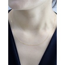 14 Ayar Altın Ince Küp Zincir Kolye