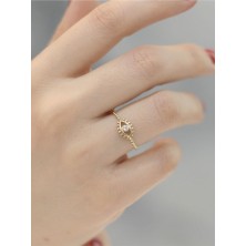 14 Ayar Altın Melek Gözü Yüzük