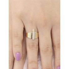 14 Ayar Altın Büyük I Harfli Taşlı  Yüzük