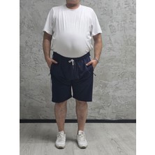 2245-BATTAL Beden 2 Iplik Şeritli Şort