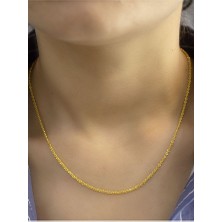 14 Ayar Altın 4 Mikron Halat Zincir Kolye