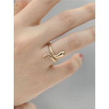 14 Ayar Altın Kısa Yılan Yüzük