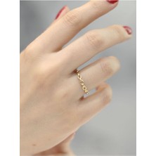 14 Ayar Altın Sıralı Ataş Yüzük