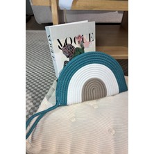 Moss Fermuarlı Hasır Jüt Vegan Clutch Çanta