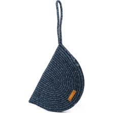 Moss Fermuarlı Hasır Jüt Vegan Clutch Çanta