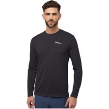 Jack Wolfskin A60291 Vonnan Ls T M Siyah Erkek T-Shirt