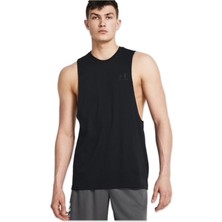Under Armour 1329286 Ua Left Chest Cut Off Tank Siyah Erkek Atlet