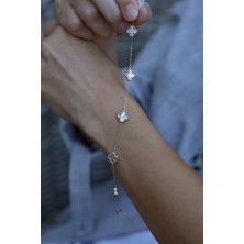 14 Ayar Altın Sedefli Yonca Bileklik