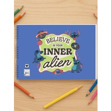 Keskin Color Stitch Belive In Your Inner Alien Resim Defteri 25 x 35 cm 15 Yaprak