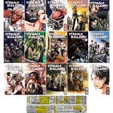 Titana Saldırı 1-2-3-4-5-6-7-8-9-10-11-12-13-14-15. Ciltler Manga Seti + Mat. Öğreten Cetvel