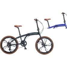 Salcano SLCN400 24 Hd Fren Altus 8 Vites 24 Jant Katlanır Bisiklet Azur Mavi Gümüş