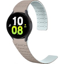 Mobicas Galaxy Watch 6 Classic (43MM) Uyumlu 20MM Kavisli Mıknatıslı Silikon KORDON-111 Haki