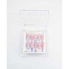 Takma Takma 10'lu Pembe Extra Extra Extra  TT1399 Tekrar Kullanılabilir El Yapımı Protez Takma Tırnak - Pembe-XS