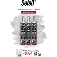 Selsil 3'lü Ultra Güçlü Yapıştırıcı, 290 ml ve Rosie Pamuk