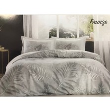 Frunze Nevresim Takımı Çift Kişilik Gri