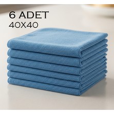 6 Adet 40X40 Mikrofiber Temizlik Bezi