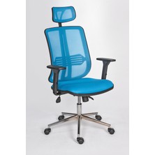Vıvaro Ergonomik Ofis ve Öğrenci Çalışma Koltuğu – Sandalyesi (Krom Ayaklı)