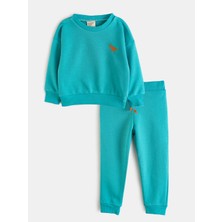 Ays Bebe Aysbebe Dinazor Nakışlı Kışlık Çocuk Takım Unisex (2 Iplik)