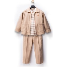  Keten Pamuklu Erkek Bebek Takım 3'lü Erkek Bebek Alt Ust Takım Erkek Çocuk Takım Erkek Bebek Giyim