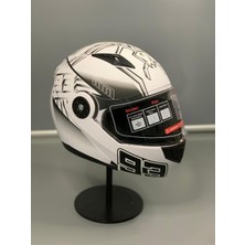 Jk 115 Güneş Vizörlü Çene Açılır Kask Z3 White