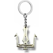 Poseidon Mızrağı Figürlü Metal Anahtarlık – Mitolojik Tasarım Aksesuar