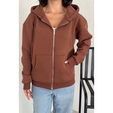Unisex Fermuarlı Kapüşonlu Sweatshirt – Günlük Sokak Stili