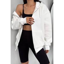 Unisex Fermuarlı Kapüşonlu Sweatshirt – Günlük Sokak Stili