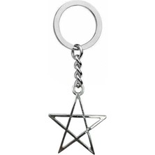 Yıldız Figürlü Metal Anahtarlık – Unisex Gotik & Alternatif Aksesuar