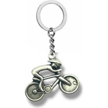 Pedal Şampiyonu – Bisiklet Yarışçısı Figürlü Unisex Metal Anahtarlık