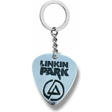 Linkin Park Rock Grubu Pena Şeklinde Çift Taraflı Rock Işaretli Metal Anahtarlık