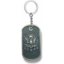 Osmanlı Arması Figürlü Anahtarlık – Gümüş Renk Tarihi Temalı Unisex Metal Aksesuar