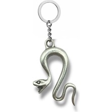 Kobra Yılan Figürlü Unisex Anahtarlık – Güç ve Koruma Temalı Mistik Tasarım