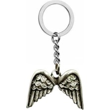 Melek Kanadı Figürlü Unisex Metal Anahtarlık – Koruyucu Enerji ve Zarafet Temalı Aksesuar