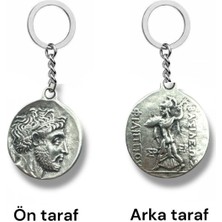 Büyük Iskender ve Athena Figürlü Roma Para Anahtarlık – Çift Taraflı – 1 Adet – Metal Aksesuar