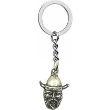 Minimal Viking Savaşçı Figürlü Unisex Anahtarlık – Sade ve Güçlü Mitolojik Aksesuar