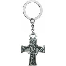 Kelt Sembolü Haç Figürlü Metal Anahtarlık – Antik & Gotik Tarz Unisex Aksesuar