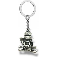 Tarzın Anahtarı | Şapkalı Kuru Kafa Figürlü Unisex Anahtarlık – Zamak Kaplama