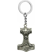 Iskandinav Thor Figürlü Unisex Anahtarlık – Güç ve Mitolojik Temalı Viking Aksesuar