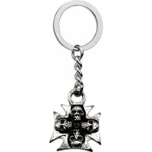 Gotik Kuru Kafa Figürlü Metal Anahtarlık – Unisex Alternatif & Vintage Aksesuar