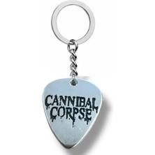 Cannibal Corpse Death Metal Grubu Pena Şeklinde Çift Taraflı Rock Işaretli Metal Anahtarlık
