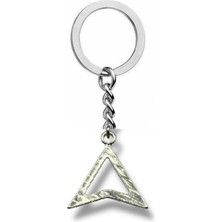 Yamuk Üçgen Figürlü Anahtarlık – Zamak Metal Unisex Aksesuar