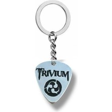 Trivium Metal Müzik Grubu Pena Şeklinde Çift Taraflı Rock Işaretli Metal Anahtarlık