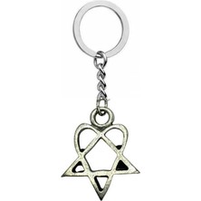 Heartagram Logolu Unisex Anahtarlık – Gotik Rock Aksesuar