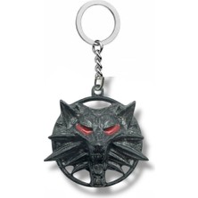 Siyah The Witcher Kurt Kafası Anahtarlık | Unisex Metal | Gotik ve Fantastik Aksesuar
