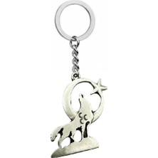 Bozkurt Figürlü Unisex Anahtarlık – Zamak Kaplama Türk Mitolojisi Temalı Metal Aksesuar