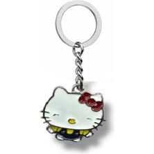 Hello Kitty Mini Figürlü Anahtarlık – Kompakt ve Sevimli Metal Aksesuar