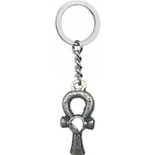 Ankh Yaşam Figürlü Metal Anahtarlık – Unisex Mısır Temalı & Antik Aksesuar