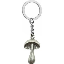 Tekli Mantar Figürlü Unisex Anahtarlık – Zamak Metal Sevimli Doğa Temalı Çanta Süsü