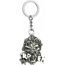 Iron Maiden Eddie Eskitme Metal Anahtarlık – Rock & Heavy Metal Unisex Aksesuar